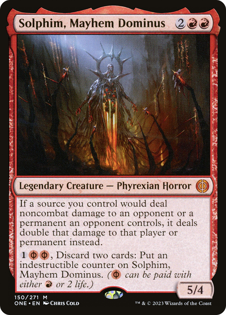 Image of Solphim, Mayhem Dominus [Phyrexia: All Will Be One]