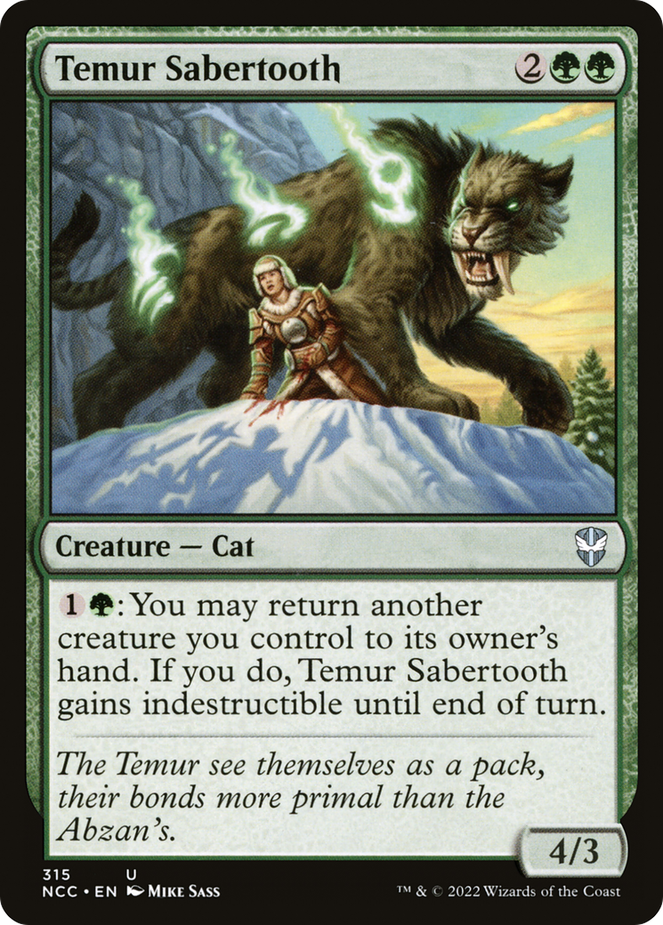 Image of Temur Sabertooth [Streets of New Capenna Commander]