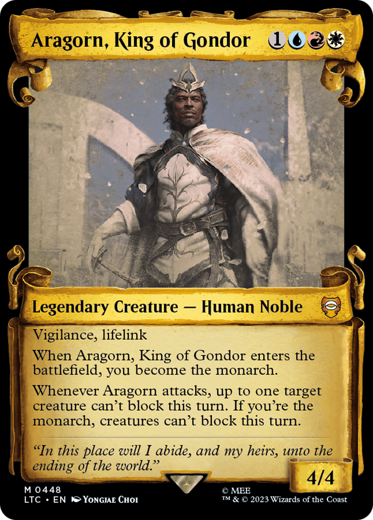 Image of Aragorn, King of Gondor [The Lord of the Rings: Tales of Middle-Earth Commander Showcase Scrolls]