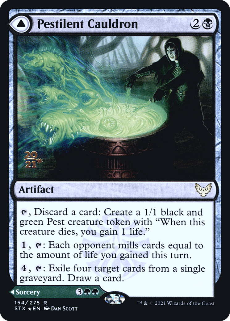 Image of Pestilent Cauldron // Restorative Burst [Strixhaven: School of Mages Prerelease Promos]