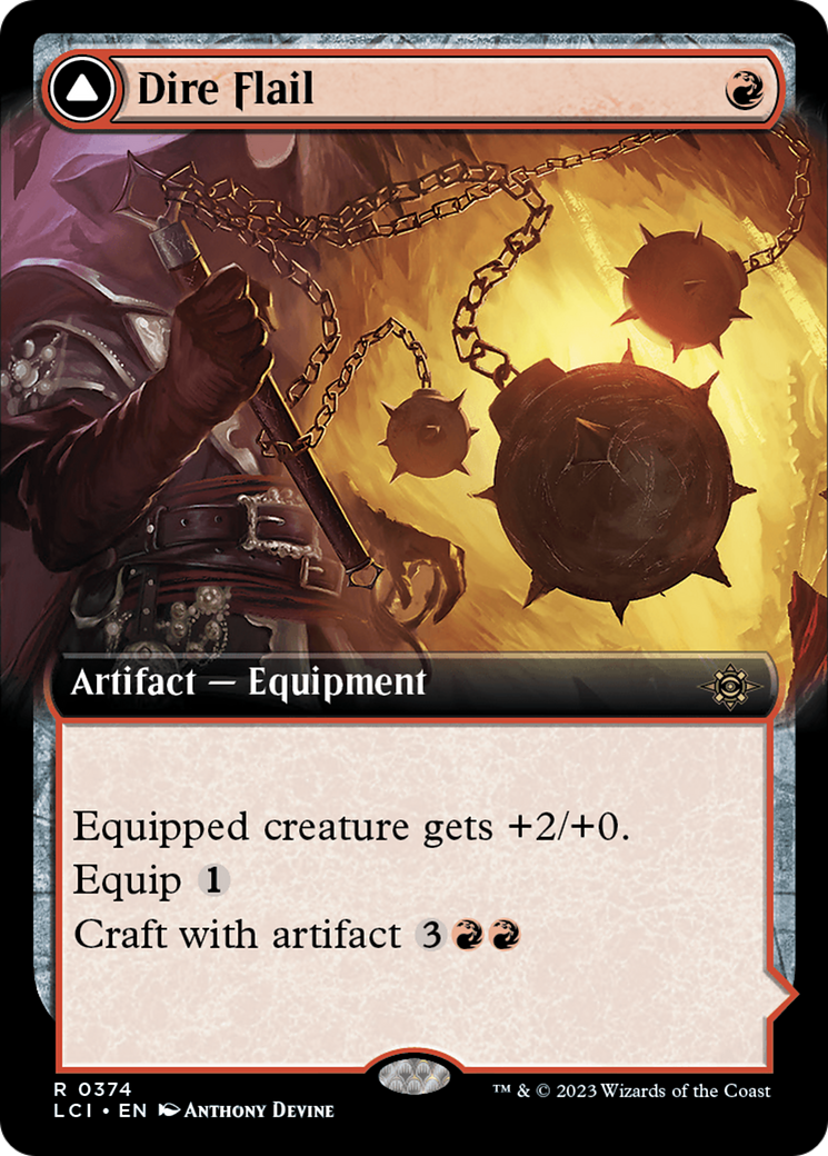 Image of Dire Flail (Extended Art) [The Lost Caverns of Ixalan]