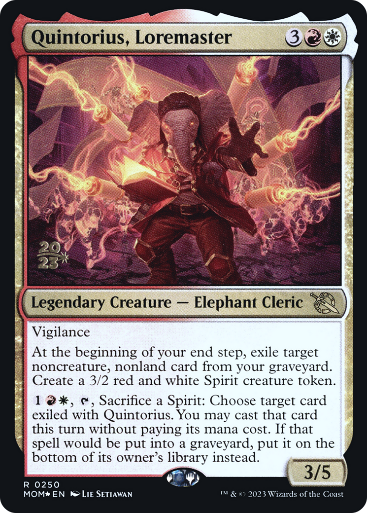 Image of Quintorius, Loremaster [March of the Machine Prerelease Promos]
