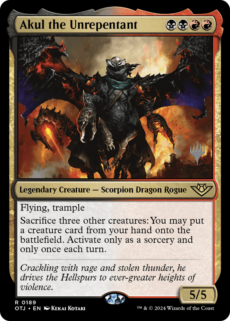 Image of Akul the Unrepentant (Promo Pack) [Outlaws of Thunder Junction Promos]