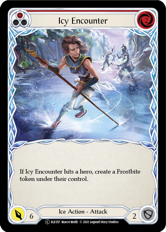 Image of Icy Encounter (Red) [U-ELE157] (Tales of Aria Unlimited)  Unlimited Rainbow Foil