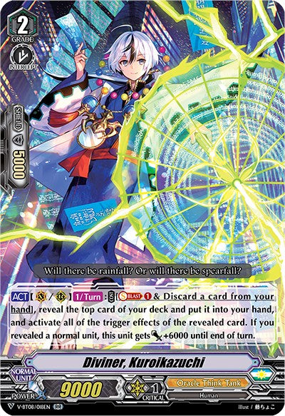 Image of Diviner, Kuroikazuchi (V-BT08/018EN RR) [Silverdust Blaze]