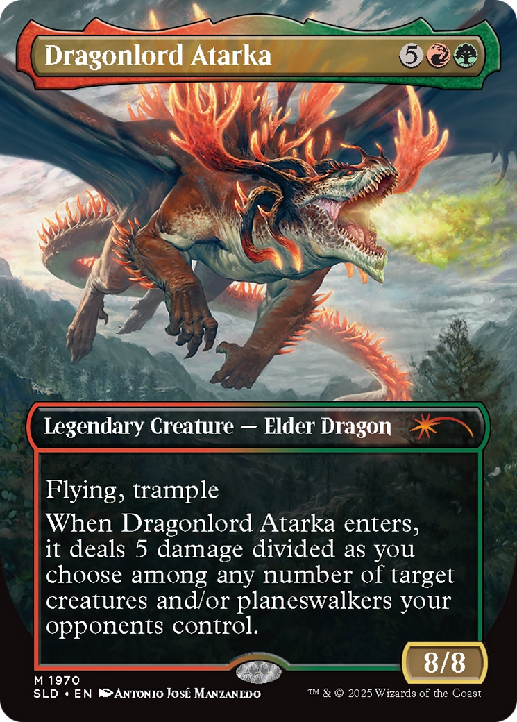 Image of Dragonlord Atarka // Dragonlord Atarka (SLD-1970) - Secret Lair Drop (Borderless) Foil