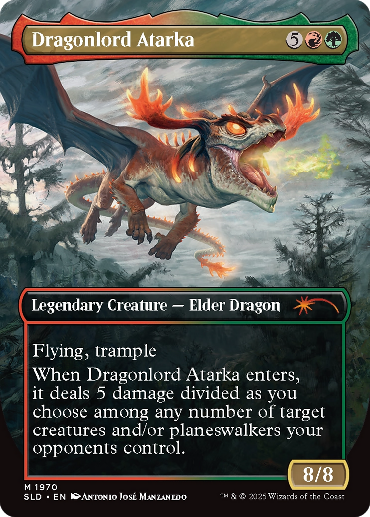 Image of Dragonlord Atarka // Dragonlord Atarka (SLD-1970) - Secret Lair Drop (Borderless) Foil