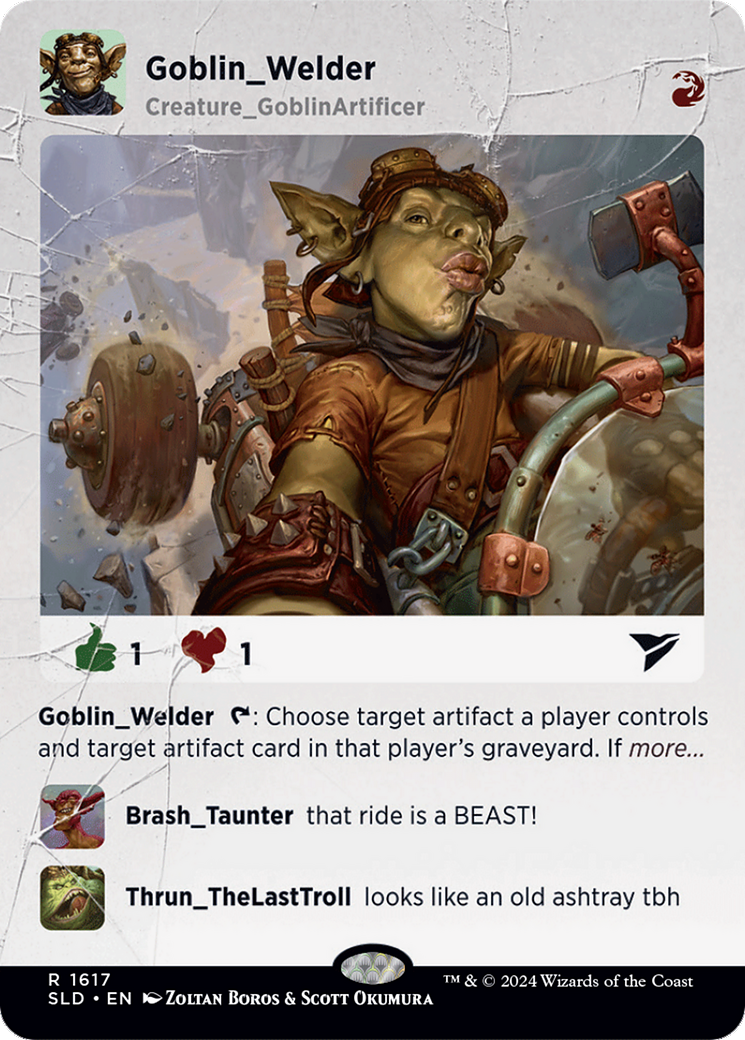 Image of Goblin Welder (SLD-1617) - Secret Lair Drop (Borderless) Foil