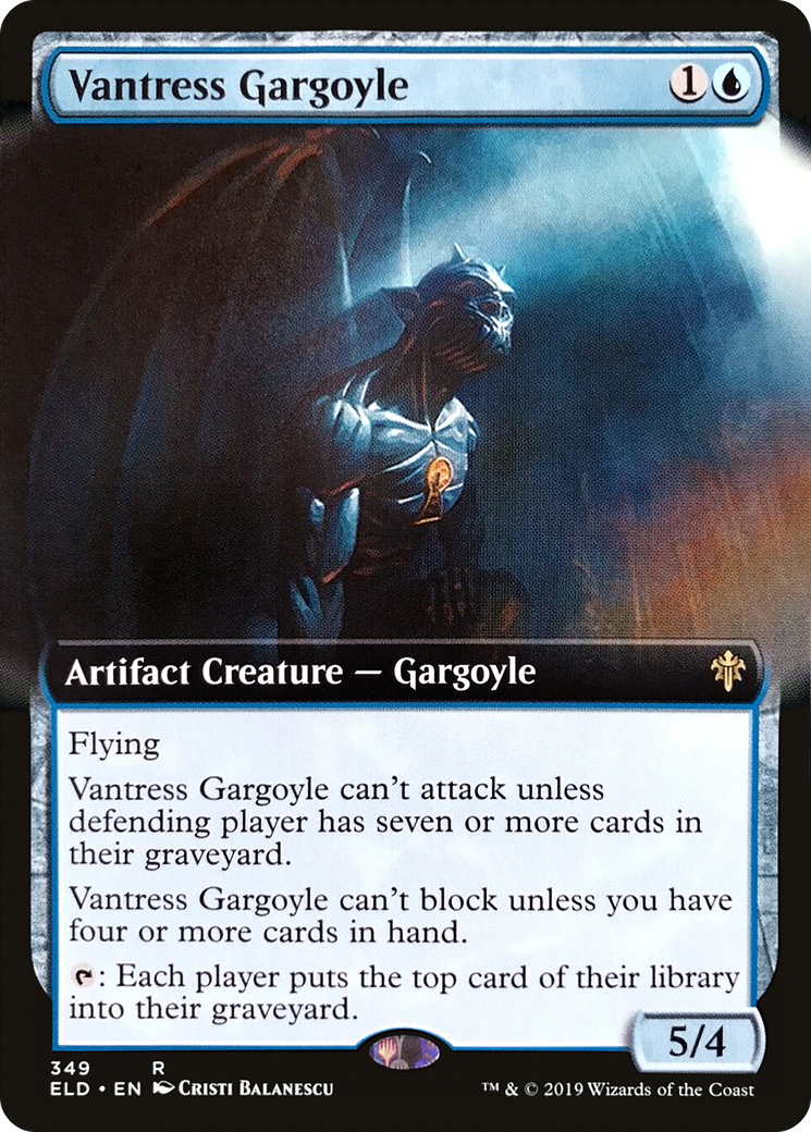 Image of Vantress Gargoyle (Extended Art) [Throne of Eldraine]