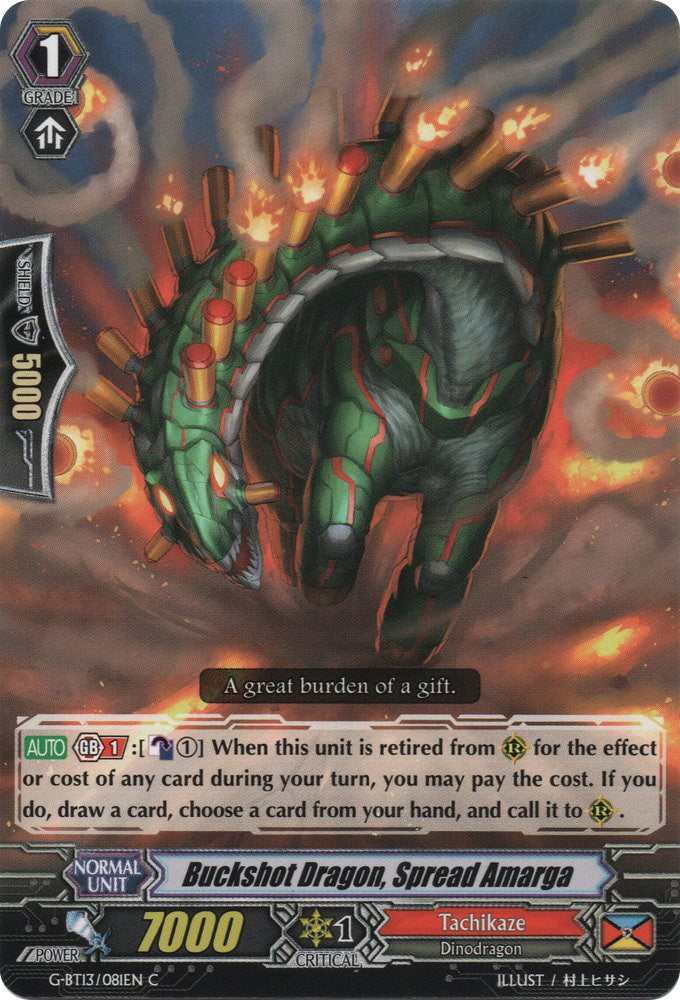 Image of Buckshot Dragon,read Amarga (G-BT13/081EN) [Ultimate Stride]
