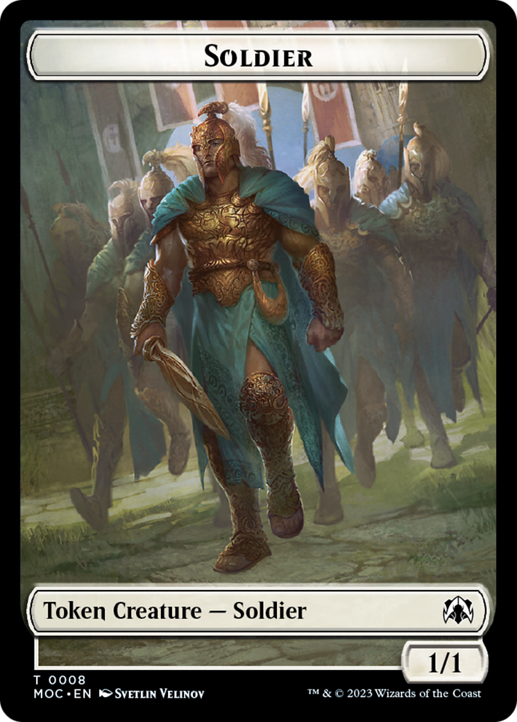 Image of Soldier // Insect Double-Sided Token [March of the Machine Commander Tokens]