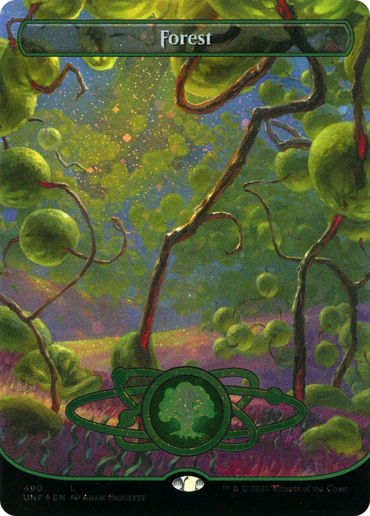 Image of Forest (490) (Planetary Space-ic Land) (Galaxy Foil) [Unfinity]