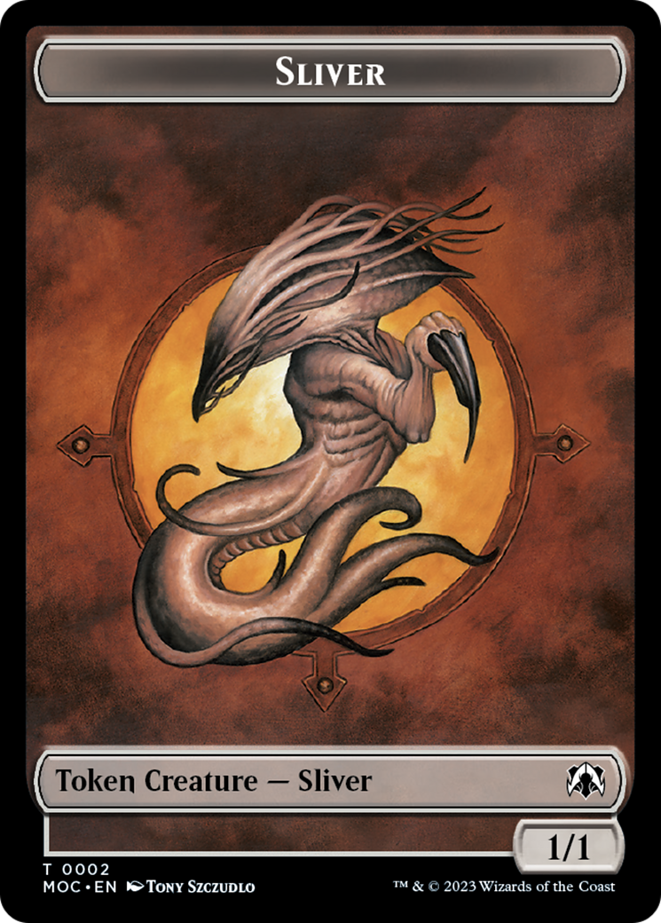 Image of Goblin // Sliver Double-Sided Token [March of the Machine Commander Tokens]
