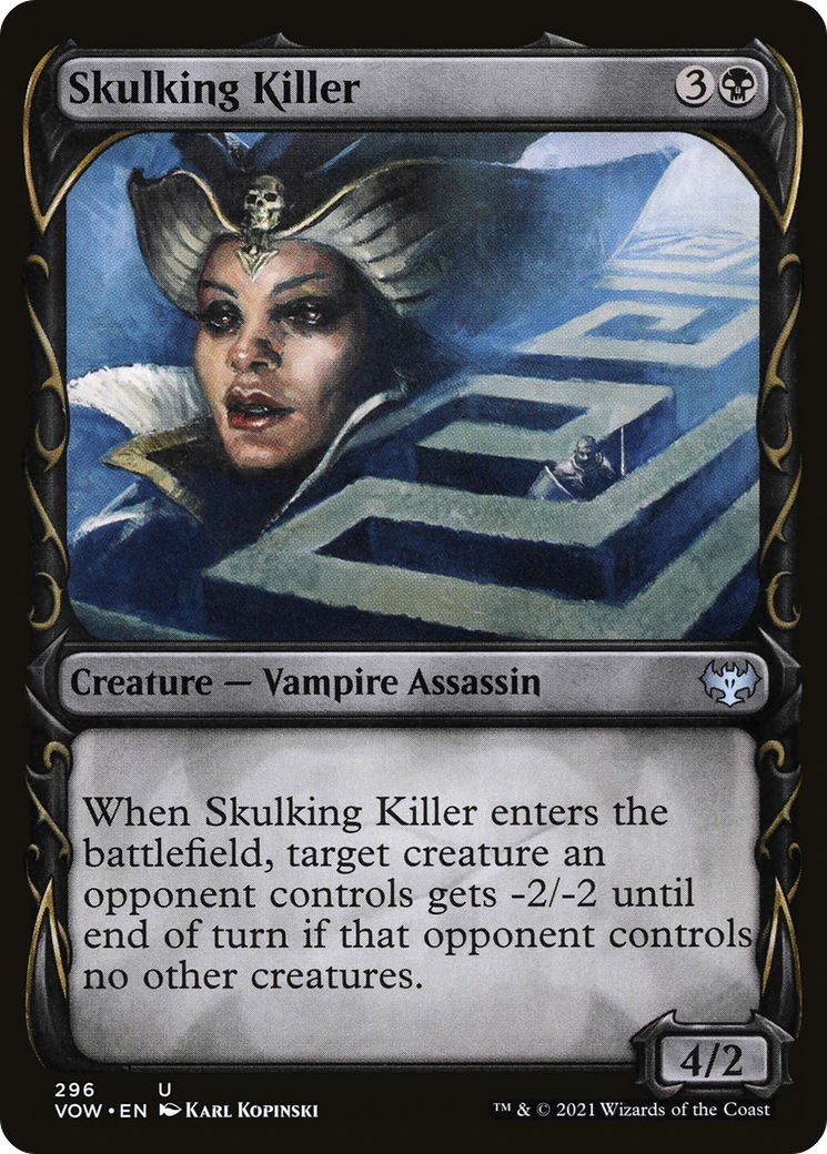 Image of Skulking Killer (Showcase Fang Frame) [Innistrad: Crimson Vow]