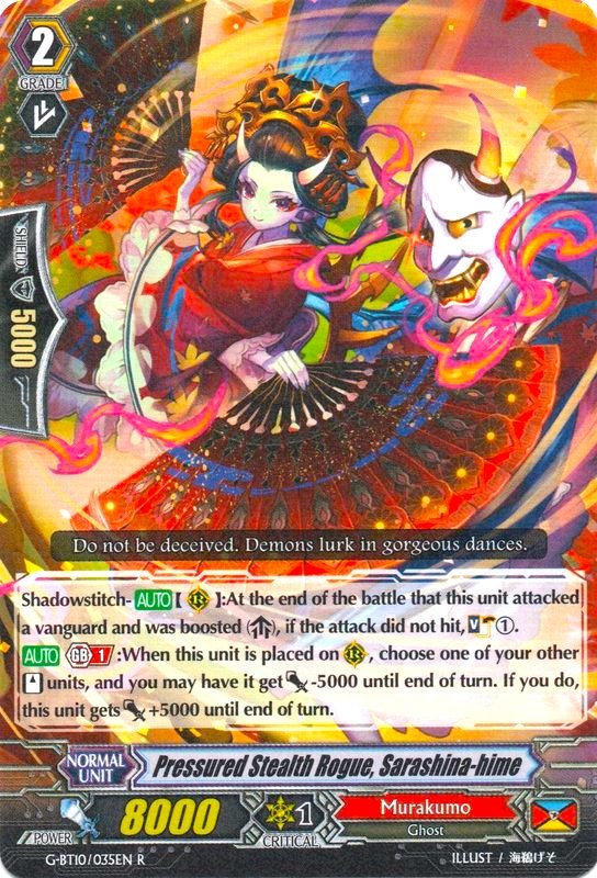 Image of Pressured Stealth Rogue, Sarashina-hime (G-BT10/035EN) [Raging Clash of the Blade Fangs]