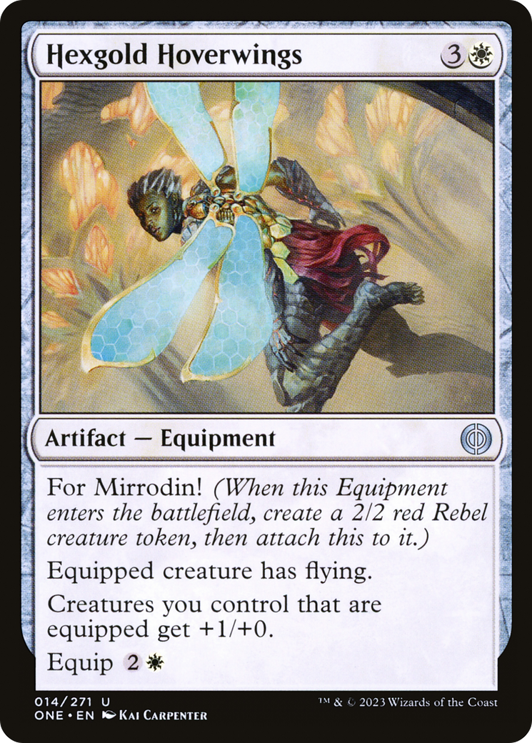 Image of Hexgold Hoverwings [Phyrexia: All Will Be One]