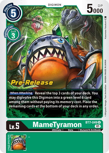 Image of MameTyramon [BT7-049] [Next Adventure Pre-Release Cards]