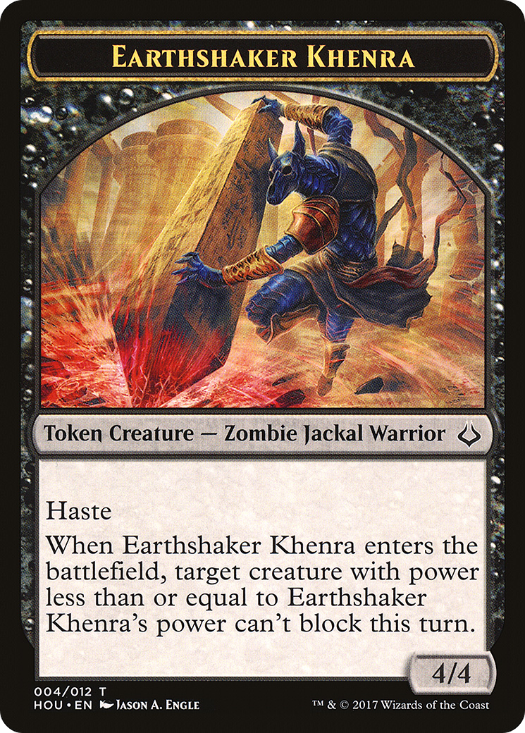 Image of Earthshaker Khenra Token [Hour of Devastation Tokens]