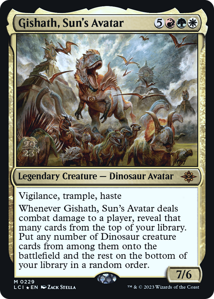 Image of Gishath, Sun's Avatar (LCI) [The Lost Caverns of Ixalan Prerelease Cards]