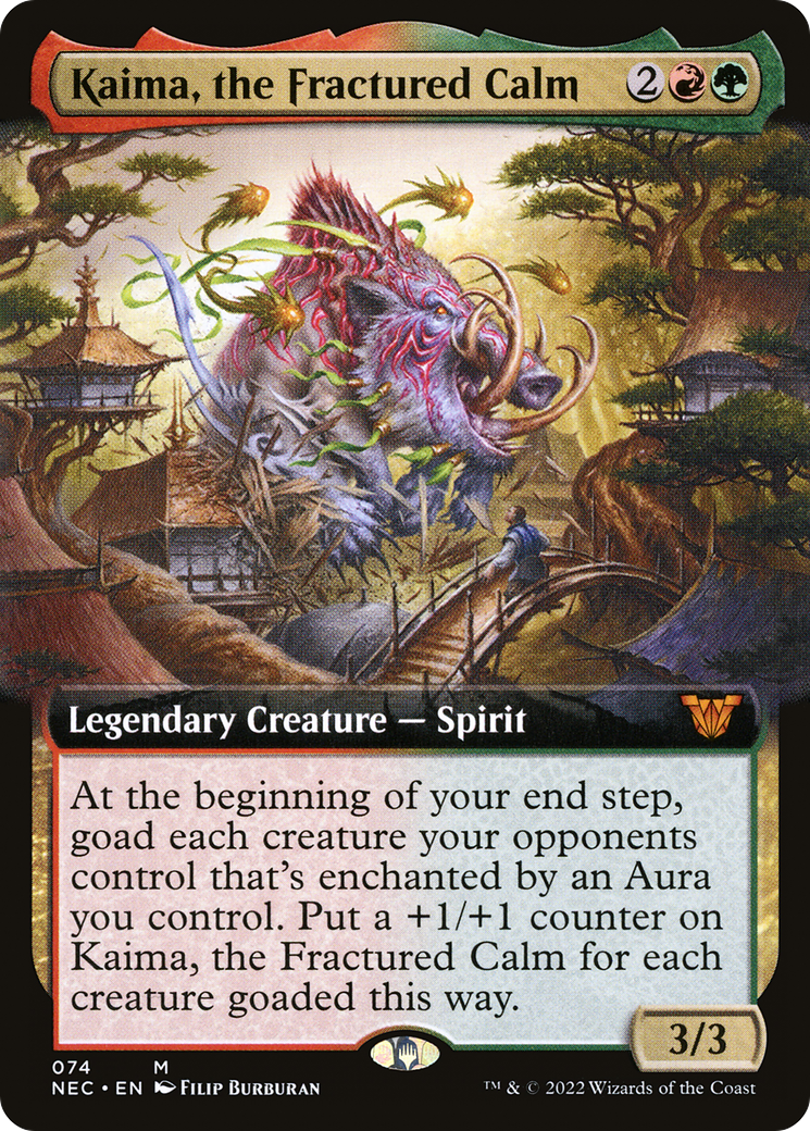 Image of Kaima, the Fractured Calm (Extended Art) [Kamigawa: Neon Dynasty Commander]