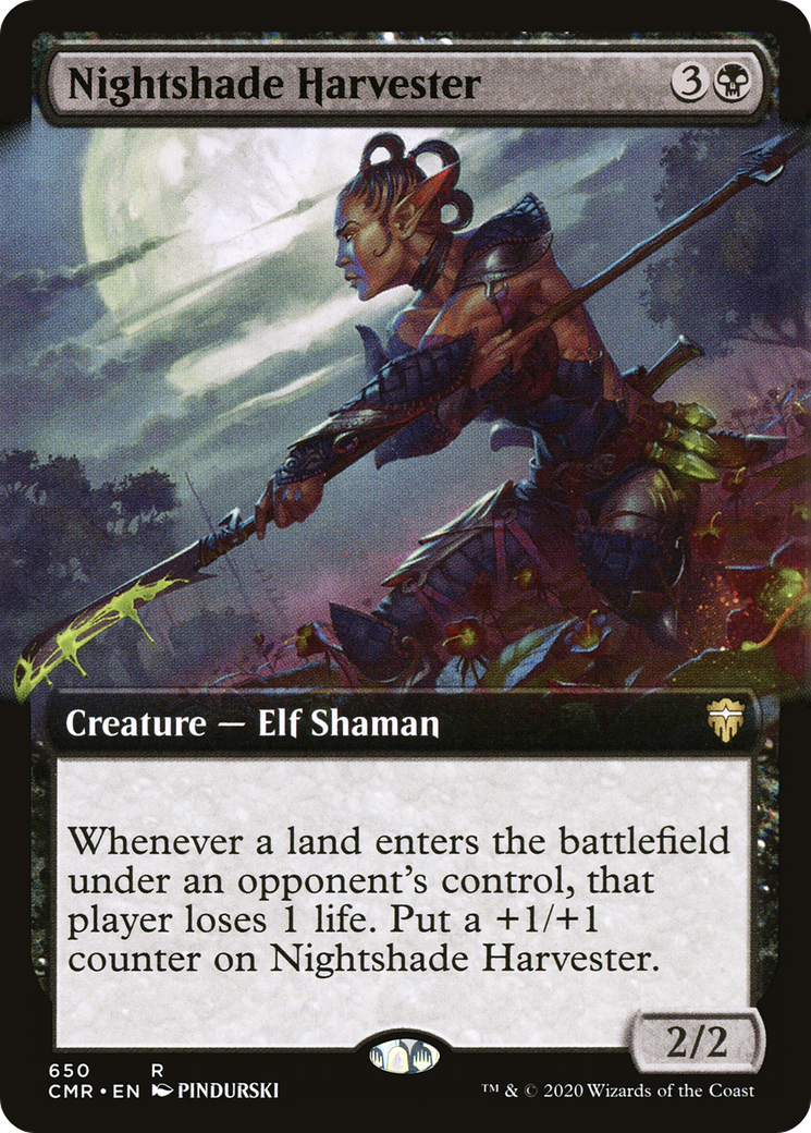 Image of Nightshade Harvester (Extended Art) [Commander Legends]
