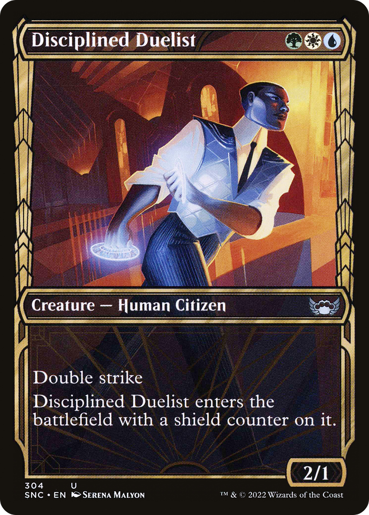 Image of Disciplined Duelist (Showcase Golden Age) [Streets of New Capenna]