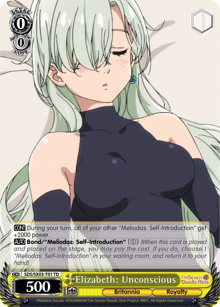 Image of Elizabeth: Unconscious (SDS/SX03-T01 TD) [The Seven Deadly Sins]