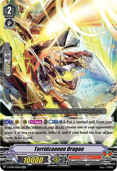 Image of Torridcannon Dragon (V-BT08/020EN RR) [Silverdust Blaze]