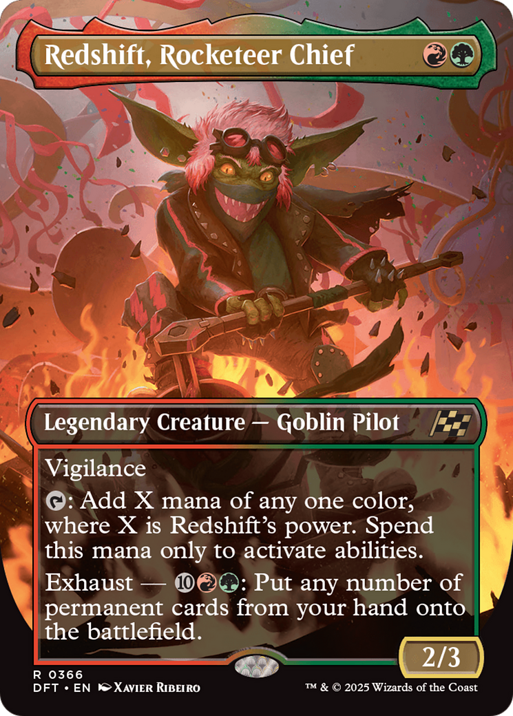 Image of Redshift, Rocketeer Chief (Borderless) [Aetherdrift]