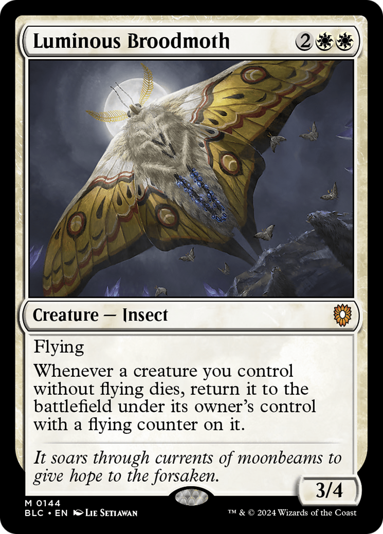 Image of Luminous Broodmoth [Bloomburrow Commander]