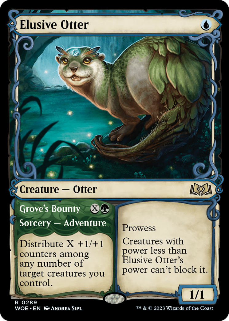 Image of Elusive Otter // Grove's Bounty (Showcase) [Wilds of Eldraine]