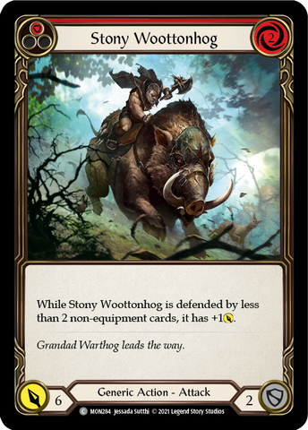 Stony Woottonhog (Red) [MON284-RF] (Monarch)  1st Edition Rainbow Foil