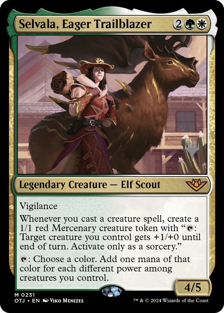 Image of Selvala, Eager Trailblazer (Promo Pack) [Outlaws of Thunder Junction Promos]