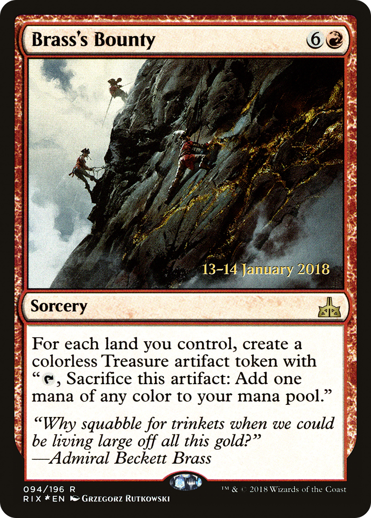 Image of Brass's Bounty [Rivals of Ixalan Prerelease Promos]