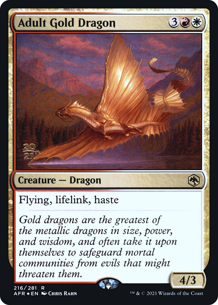 Image of Adult Gold Dragon [Dungeons & Dragons: Adventures in the Forgotten Realms Prerelease Promos]