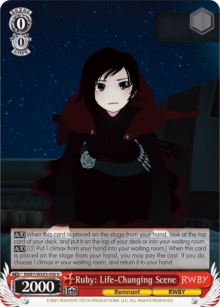 Image of Ruby: Life-Changing Scene (RWBY/WX03-056 U) [RWBY]