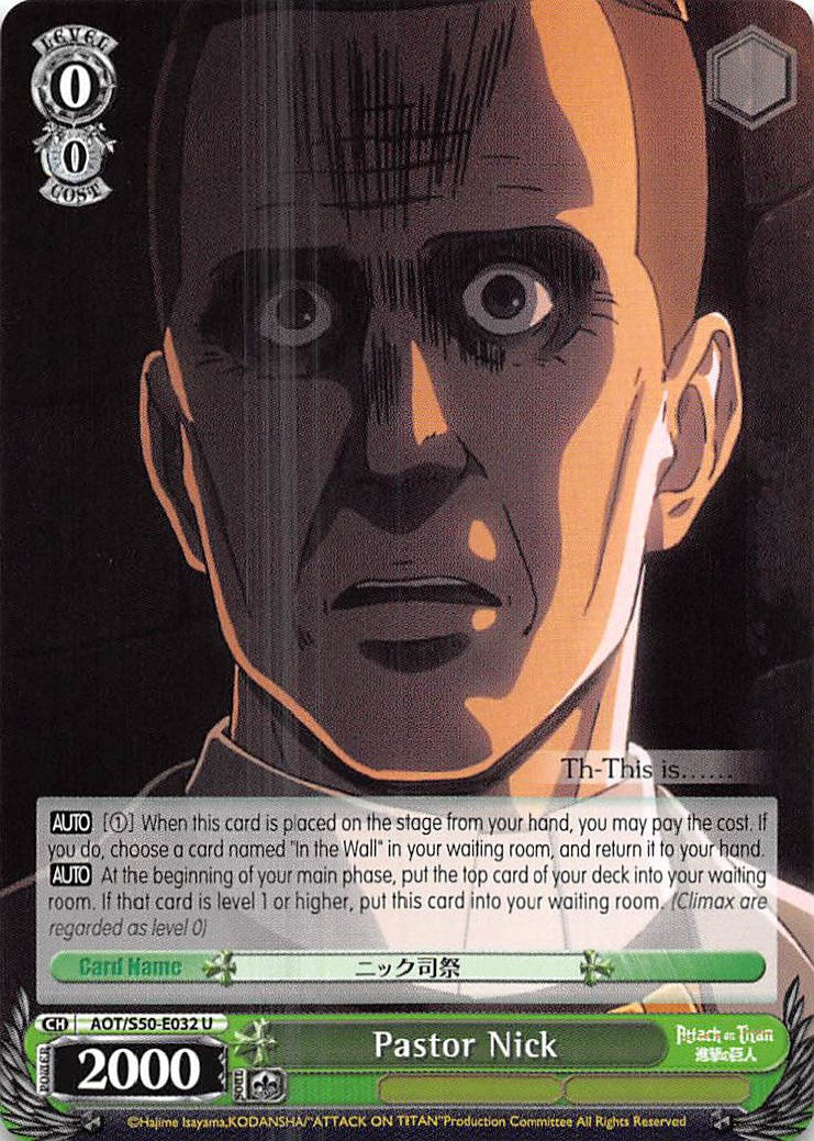 Image of Pastor Nick (AOT/S50-E032 U) [Attack on Titan Vol. 2]