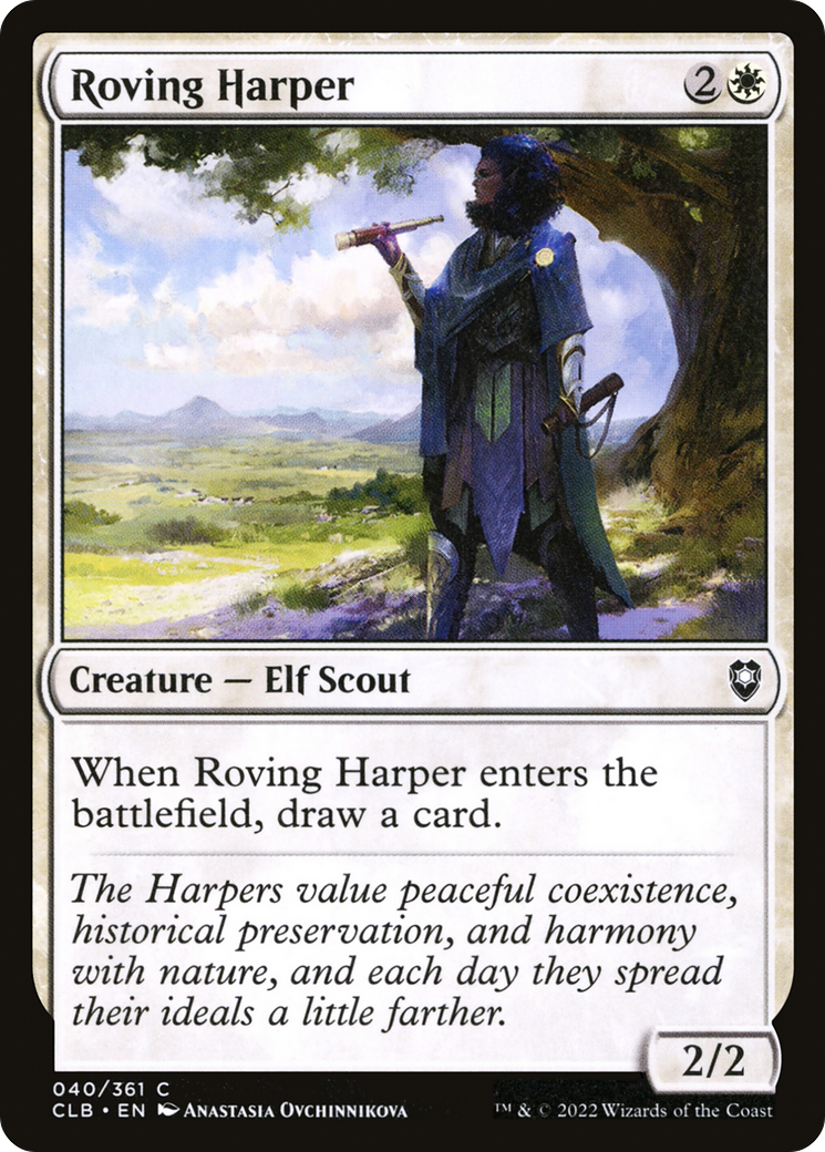 Image of Roving Harper [Commander Legends: Battle for Baldur's Gate]
