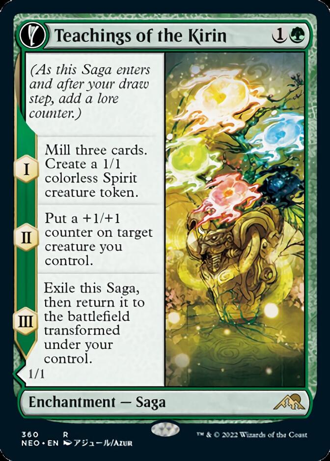 Image of Teachings of the Kirin // Kirin-Touched Orochi (Showcase Soft Glow) [Kamigawa: Neon Dynasty]