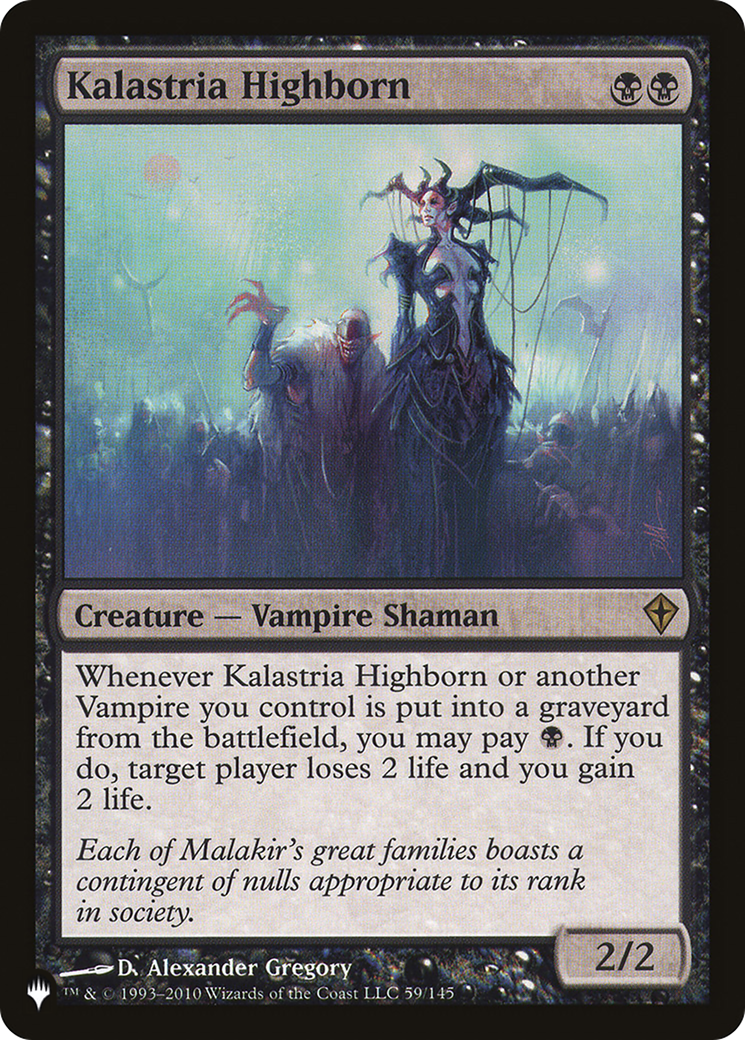 Image of Kalastria Highborn [The List]
