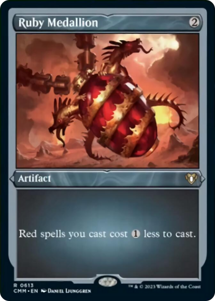 Image of Ruby Medallion (Foil Etched) [Commander Masters]