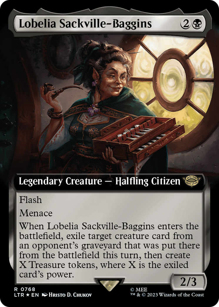 Image of Lobelia Sackville-Baggins (Extended Art) (Surge Foil) [The Lord of the Rings: Tales of Middle-Earth]