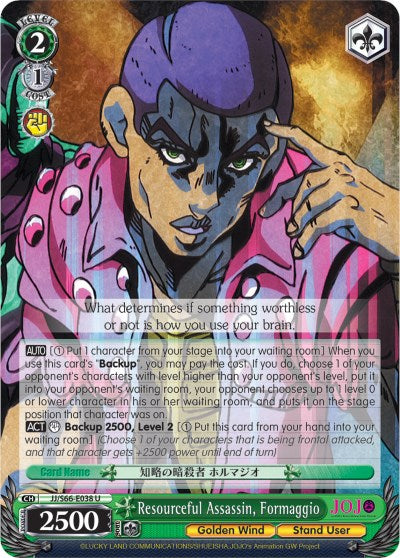 Image of Resourceful Assassin, Formaggio (JJ/S66-E038 U) [JoJo's Bizarre Adventure: Golden Wind]