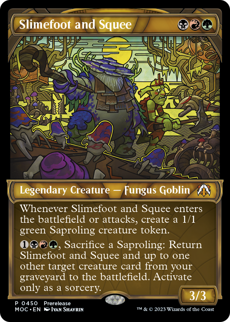 Image of Slimefoot and Squee (Showcase Planar Booster Fun) [March of the Machine Commander Prerelease Promos]