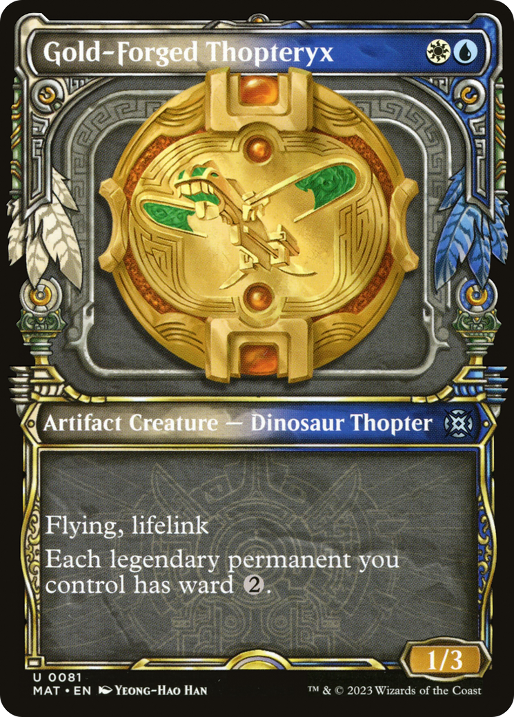 Image of Gold-Forged Thopteryx (Showcase) [March of the Machine: The Aftermath]