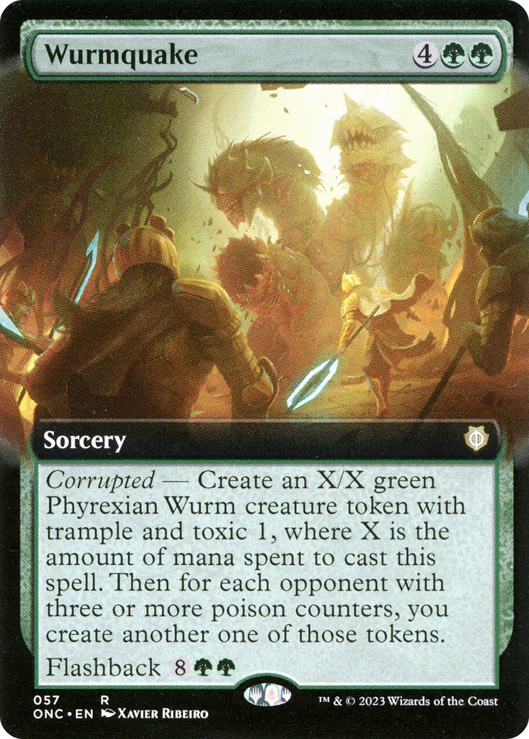 Image of Wurmquake (Extended Art) [Phyrexia: All Will Be One Commander]