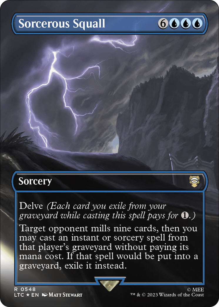 Image of Sorcerous Squall (Borderless) (Surge Foil) [The Lord of the Rings: Tales of Middle-Earth Commander]