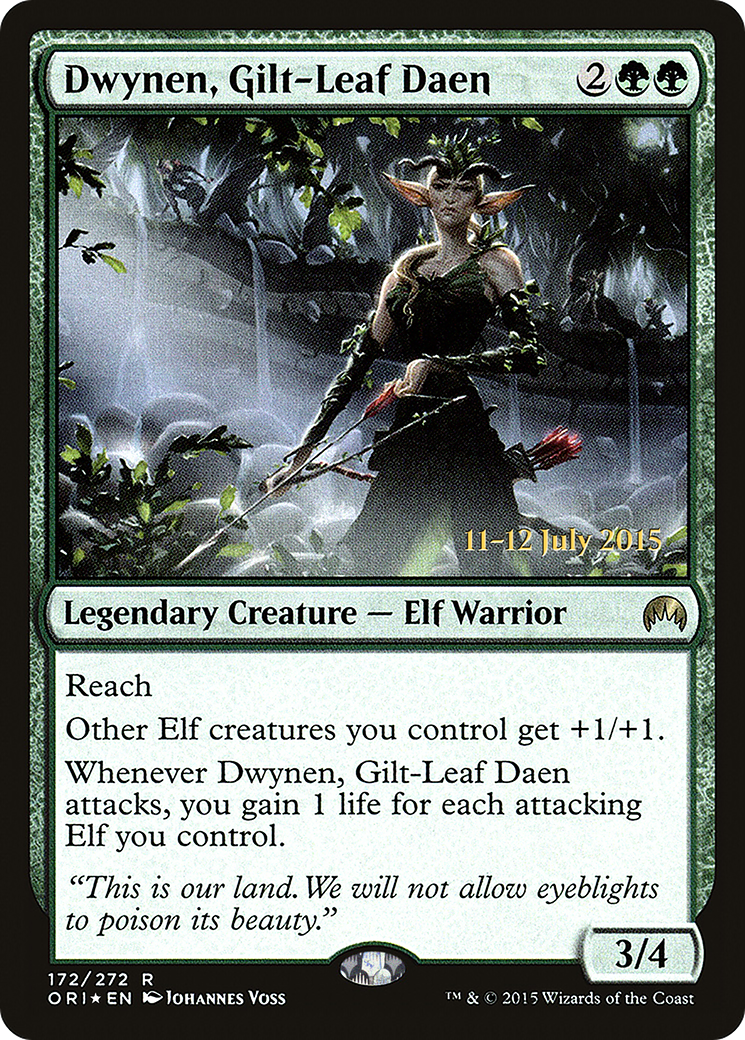 Image of Dwynen, Gilt-Leaf Daen [Magic Origins Prerelease Promos]