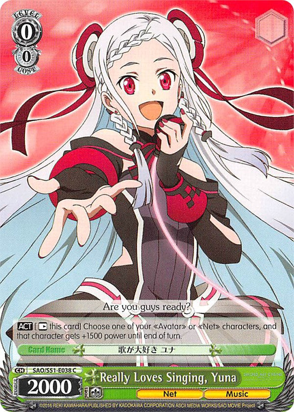 Image of Really Loves Singing, Yuna (SAO/S51-E038 C) [Sword Art Online The Movie: -Ordinal Scale-]