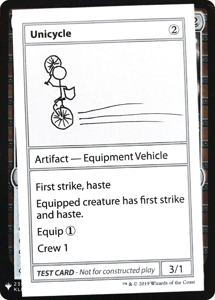 Image of Unicycle [Mystery Booster Playtest Cards]